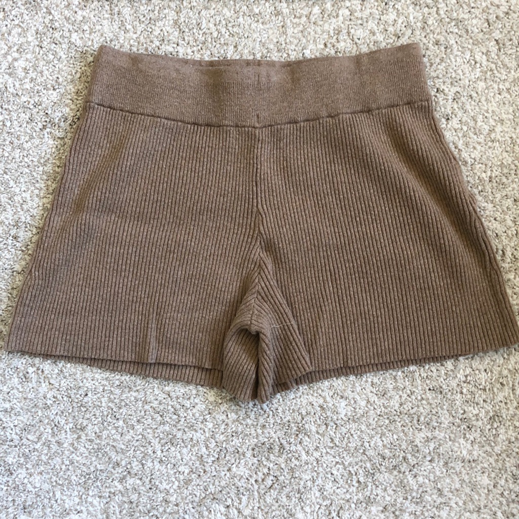 Tan Lounge Sweater Shorts